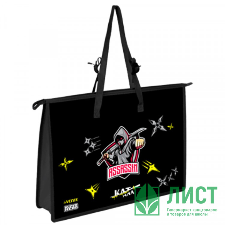 Папка А3 пластик на молнии ручка-тесьма (deVENTE) SuperHero карман для кистей арт.3075209