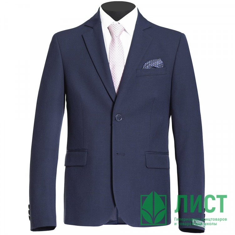 Пиджак для мальчика (Van Cliff) Гамлет неви юниор 2 полнота арт.А89785 размер 30/128-44/170 цвет синий