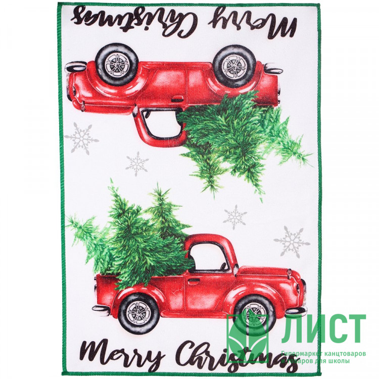 Полотенце кухонное микрофибра 40*58см "SPARKLE - Праздничные хлопоты"  210гр/м2 арт.916-2188