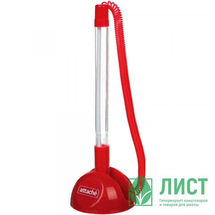 Ручка шариковая на липучке настольная (Attache) цвет корпуса красный арт.8863 (Ст.24)