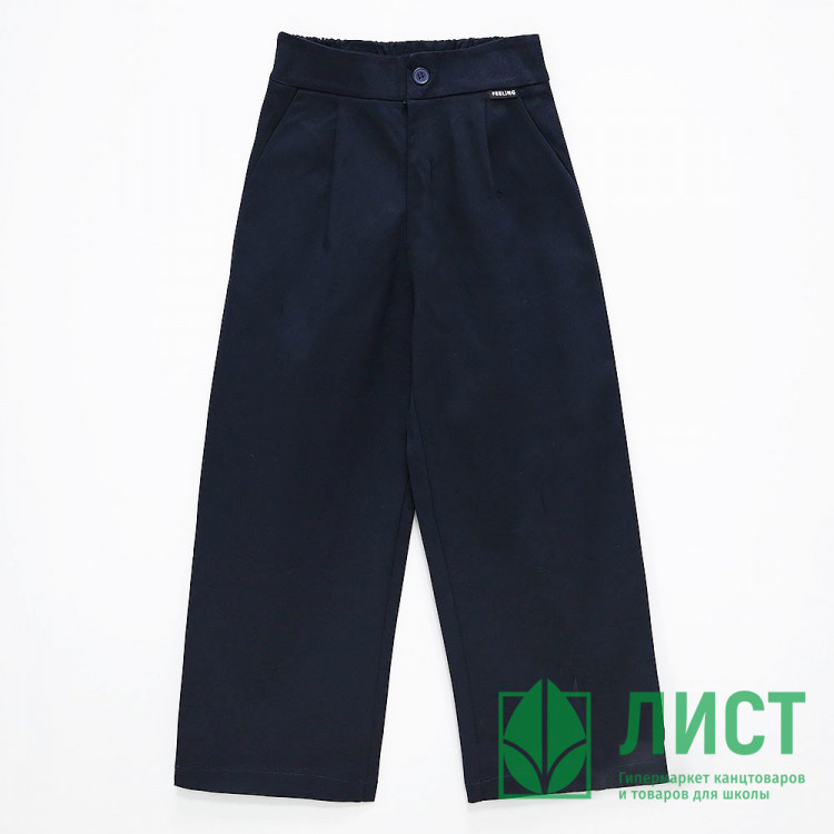 Брюки-палаццо для девочки (Gemello) артикул 55801 размер 30/122-42/158 цвет темно-синий