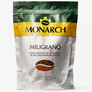 Кофе Jacobs Monarch Милиграно (MILIGRANO) 200гр пакет (Ст.6)