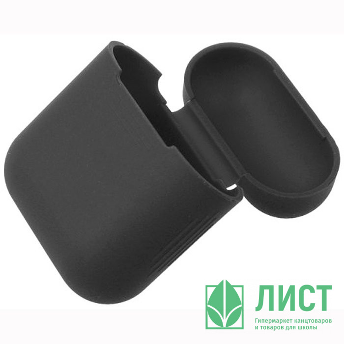 Чехол для Airpods силиконовый, черный