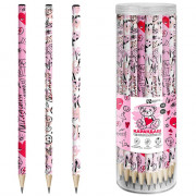 Карандаш чернографитный Феникс без ластика Розовый микс HB трехгранный корпус арт.70172 (Ст.36)