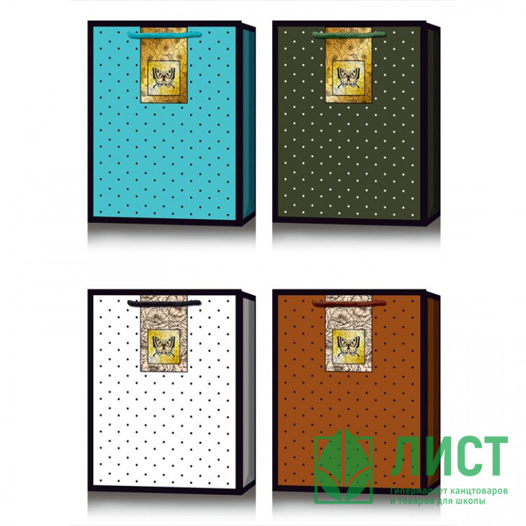 Пакет бумажный с ручкой "deVENTE.Butterfly" вертикальный 18*23*8см арт.9041428