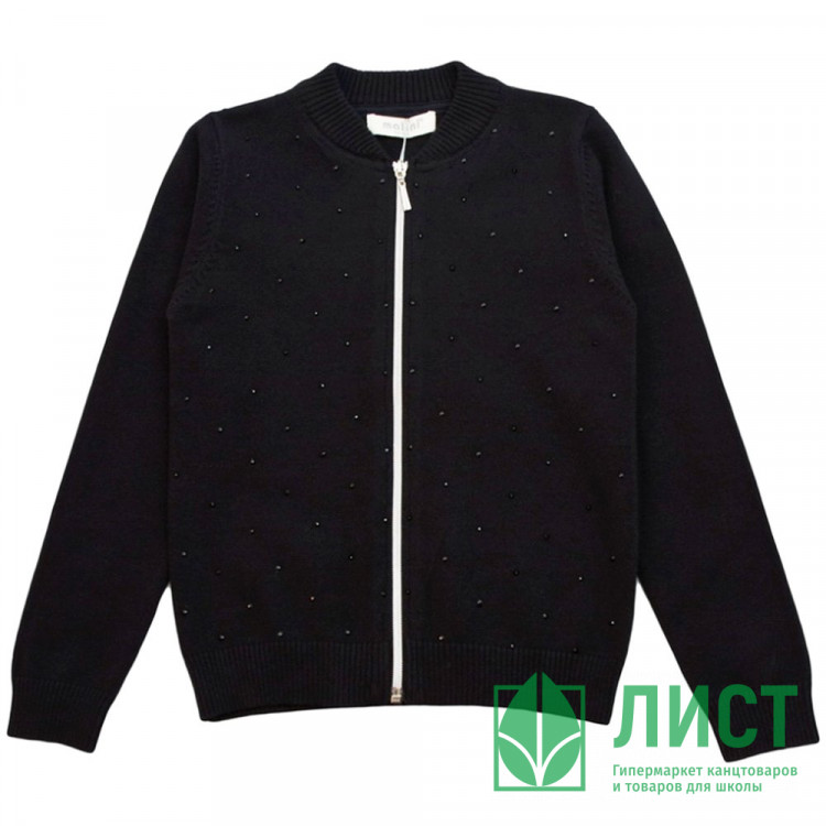 Кардиган для девочки (Malini) артикул 3948 размерный ряд 32/128-40/158 цвет черный