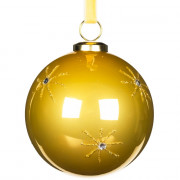 Шар стекло без упаковки /1шт/ 10см цв.золото арт.90745