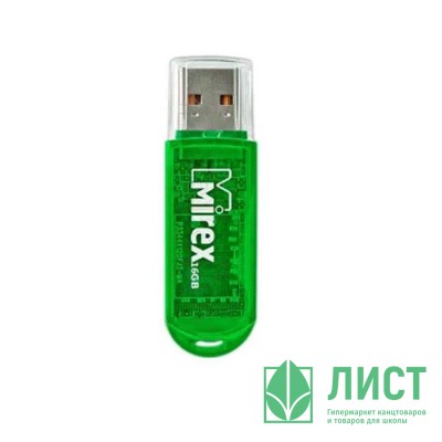 Флеш диск 64GB USB 2.0 Mirex ELF зеленый Флеш диск 64GB USB 2.0 Mirex ELF зеленый
