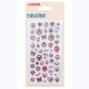 Наклейки со стразами (deVENTE) Pink Bliss объемные, размер карточки 9×17,5 см арт.8132562