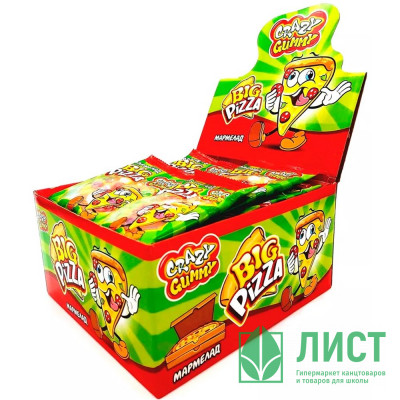 Жевательный мармелад Crazy Gummy Big Pizza 16гр  (Ст.36) Жевательный мармелад Crazy Gummy Big Pizza 16гр  (Ст.36)
