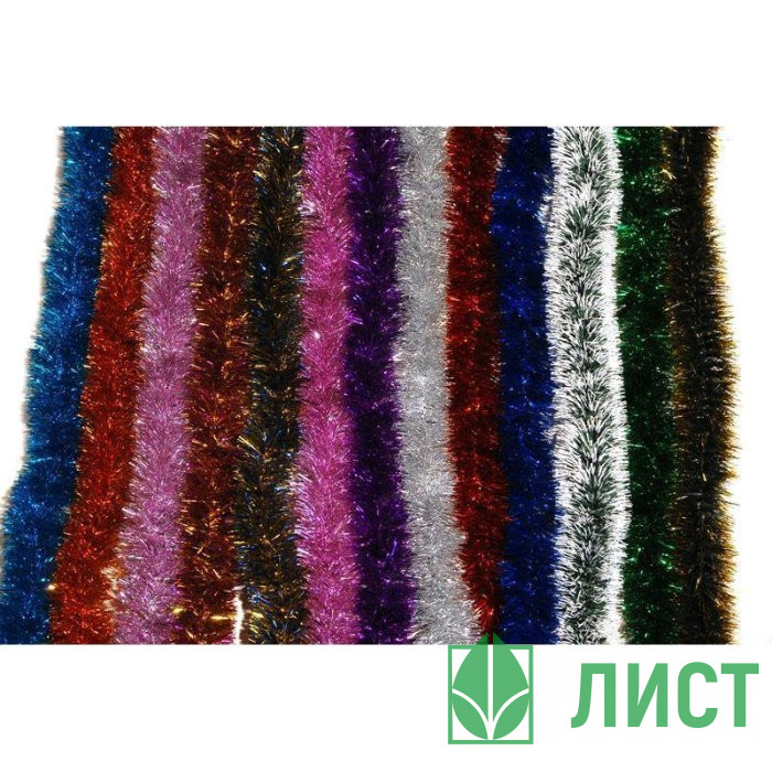 Мишура 05*200см №25 "Норка" цв.красный (Ст.90)