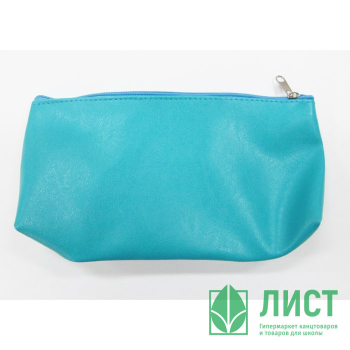 Пенал-косметичка 1 отделение (ЛИСТ-АРТ) 200х100мм экокожа Бирюза арт ПК1оэк-11бир