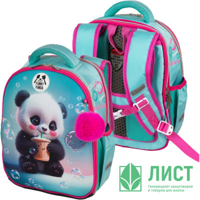 Ранец для девочек школьный (deVENTE) Junior. Yummy Panda + брелок 35x27x13см арт.7033509 Ранец для девочек школьный (deVENTE) Junior. Yummy Panda + брелок 35x27x13см арт.7033509