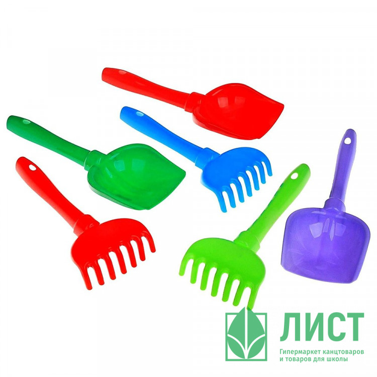 Набор для игры в песок №72 лопатка,грабельки арт.529606