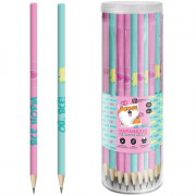 Карандаш чернографитный Феникс без ластика Пастель HB трехгранный корпус арт.70174 (Ст.36)