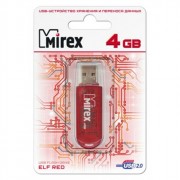 Флеш диск 64GB USB 2.0 Mirex ELF красный