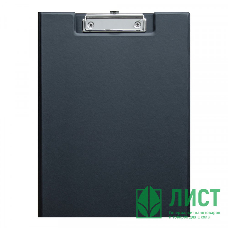 Планшет А4 ПВХ черный с верх. створкой OfficeSpace