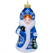 Украшение декоративное стекло 11см "Снегурочка" п/у арт.ФУ-560