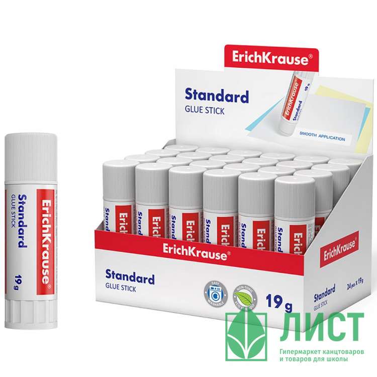 Клей-карандаш 19г ErichKrause Standard арт.48032 (Ст.24)
