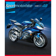 Тетрадь А5 клетка 48 листов скоба второй блок (Hatber) Мото арт.48Т5D1