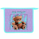 Папка школьная для тетрадей А5 на молнии (Оникс) Милый мишка арт ПТ-73 дизайн с двух сторон
