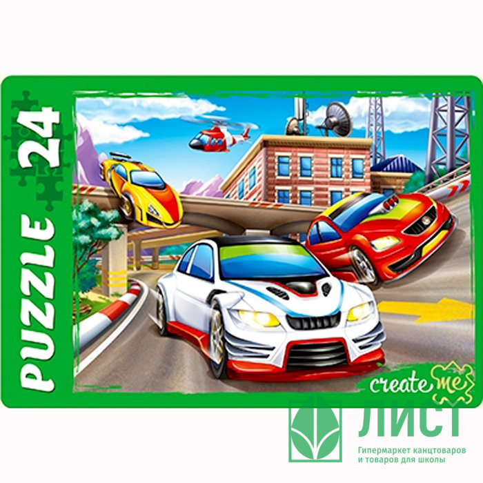 Пазлы МАКСИ 24 элемента Скоростные гонки (РК) арт ПУ24-0614