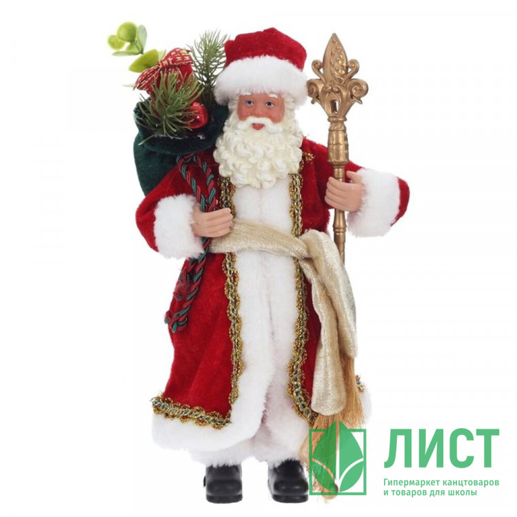 Игрушка декор. "Дед Мороз" 28см в красной шубке арт.822836