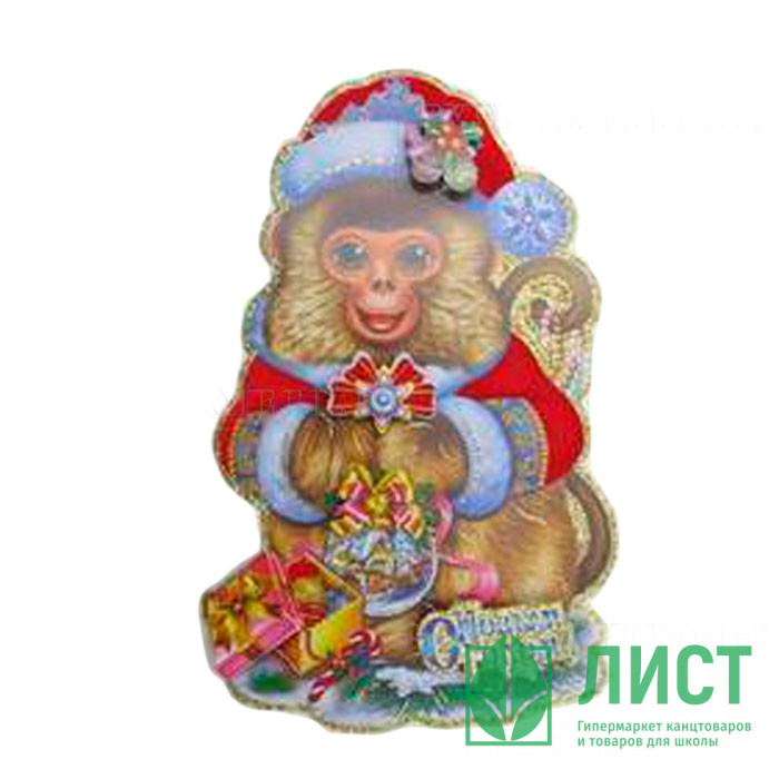 ююУкрашение-панно картон "Обезьянка" 26*43см арт.699270