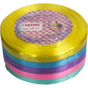 Лента атласная декоративная 5 цветов (deVENTE) 6мм x 23м пастельное ассорти набор арт.9040300