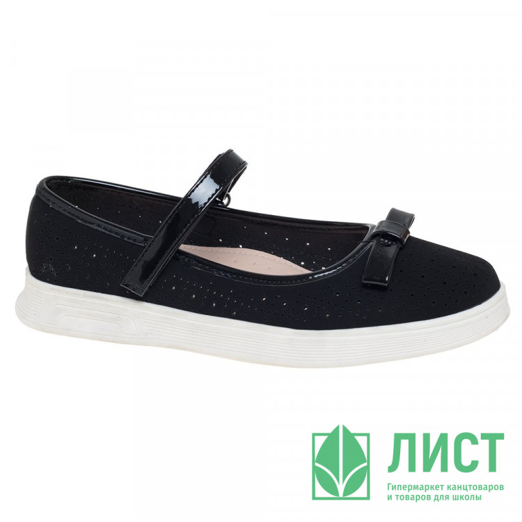 Туфли для девочки (Сказка) черный верх-искусственная кожа подкладка-натуральная кожа размерный ряд 33-37 арт.R350194745BK