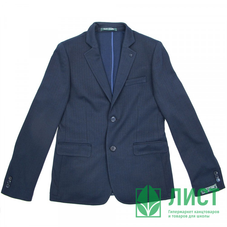Пиджак для мальчика (Van Cliff) Мейсон неви юниор 2 полнота арт.А89719 размер 32/134-44/170 цвет синий