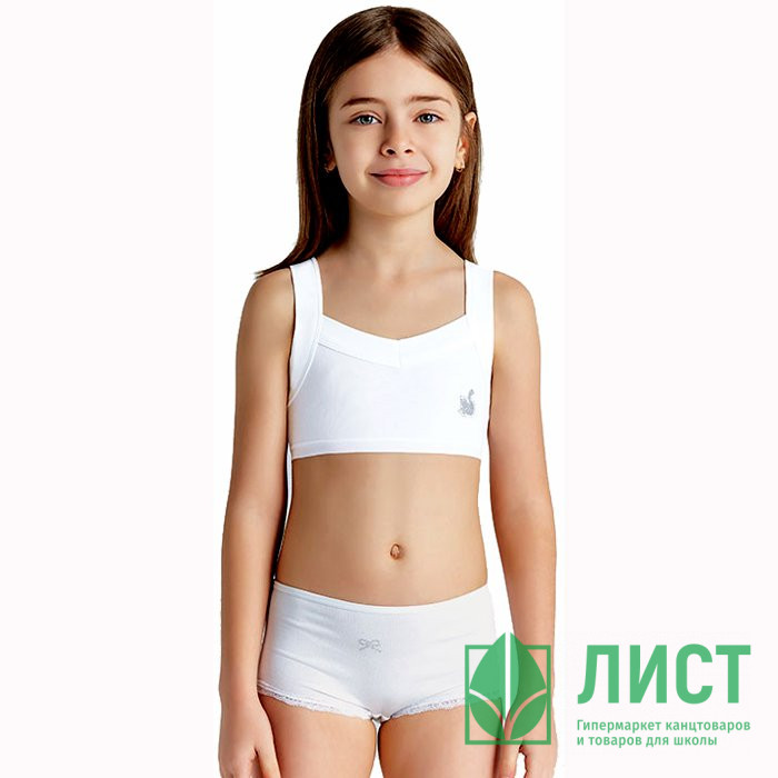 Топ для девочки подростковый арт.4290/6 р.38/158-164 цвет белый 100% х/б