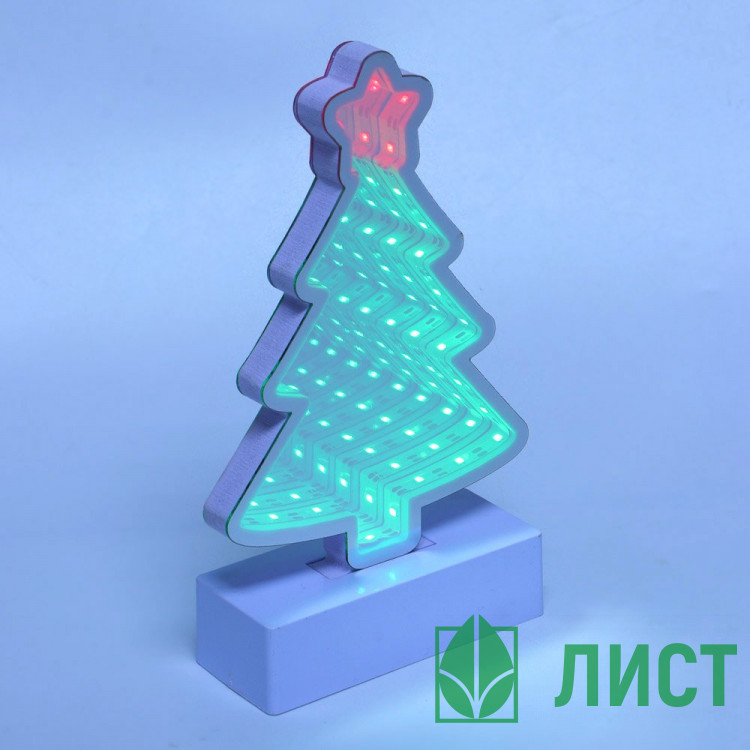 Сувенир с подсветкой LED "Елочка" 20,5*12*4см арт.392-067