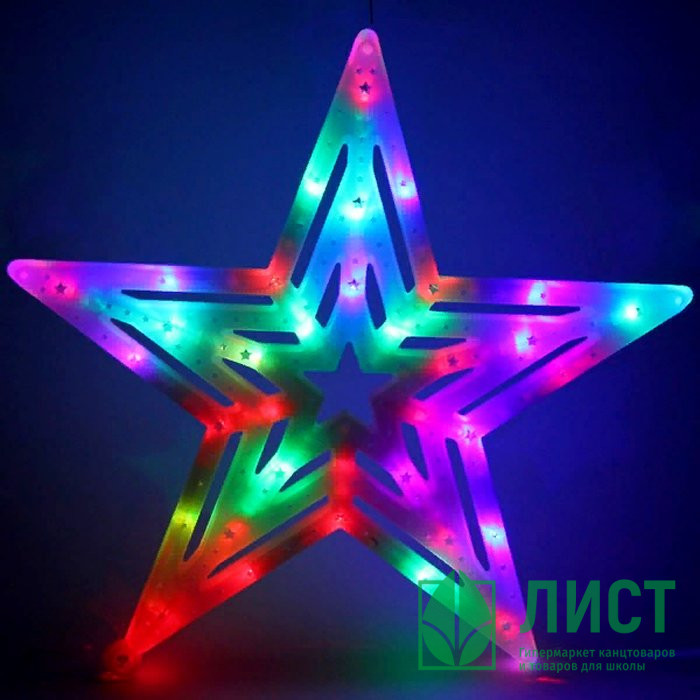 Гирлянда эл. планшет д/помещений "Звезда" 30см цв.мульти арт.183-654