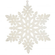 Украшение декоративное "Снежинка" 15см белый арт.СПГ150004(10)