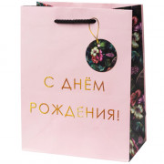Пакет подароч. бумаж. 17,8*22,9см "С Днём Рождения! арт.87956