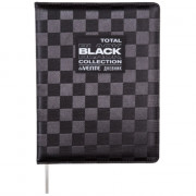 Дневник школьный твердая обложка (deVENTE) TOTAL BLACK шелкография, аппликация, ляссе арт.2020441