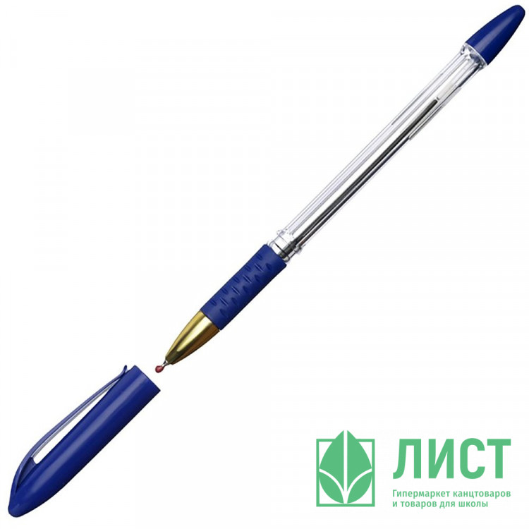 Ручка шар. проз.корп. рез.упор (Workmate) синий, 0,7/0,5мм, игла, масло (Ст.50/2000)