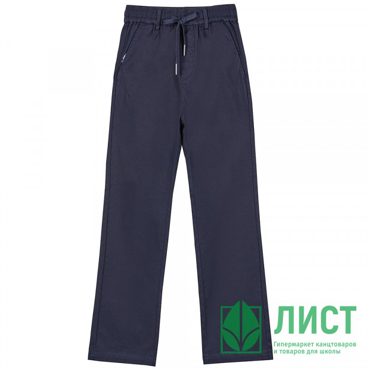 Брюки для мальчика (Deloras) классический силуэт арт.71567KN размер 34/134-48/176 цвет темно-синий