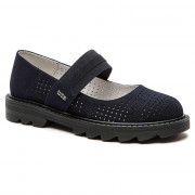 Туфли для девочки (BETSY) синий верх-искусственный нубук подкладка-натуральная кожа размерный ряд 33-37 арт.938313/03-02