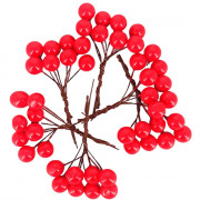 Украшение декоративное "Веточка. Ягоды Рябины" 06шт. пучок арт.DL-DRL07788