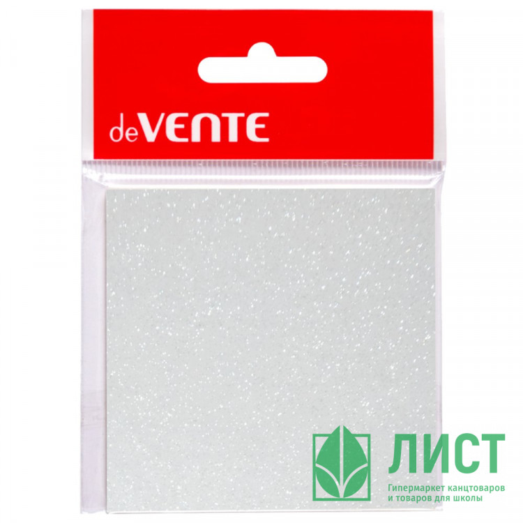 Блок самокл. 76*76 50л прозрачный искрящийся deVENTE арт.2011405 (Ст.)