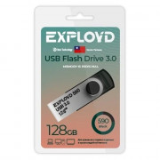 Флеш диск 128GB Exployd 590 USB 3.0 пластик черный
