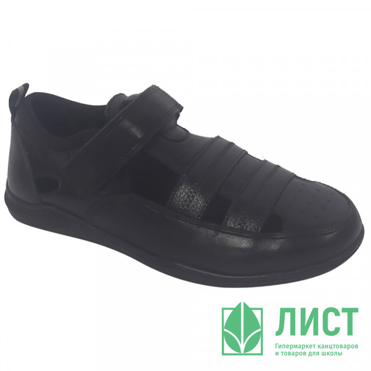 Полуботинки для мальчика (TOM.MIKI) черные верх-искусственная кожа подкладка-натуральная кожа размерный ряд 33-38 арт.T-10286-A