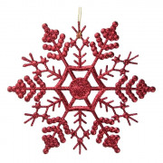 Украшение декоративное "Снежинка-паутинка" 16,5см красный арт.86766