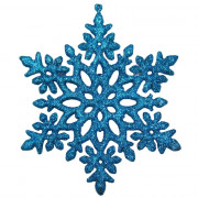Украшение декоративное "Снежинка" 15см голубой арт.СПГ150007