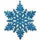 Украшение декоративное "Снежинка" 15см голубой арт.СПГ150007