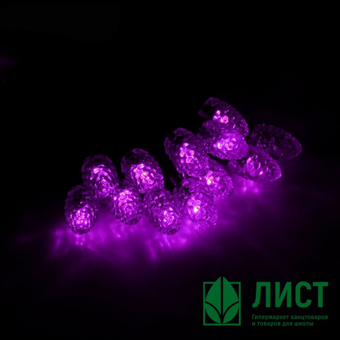 Гирлянда эл. Уличная фигурная 5м 40л. Led шишки цв.Фиолетовый (т.Провод) арт.185563