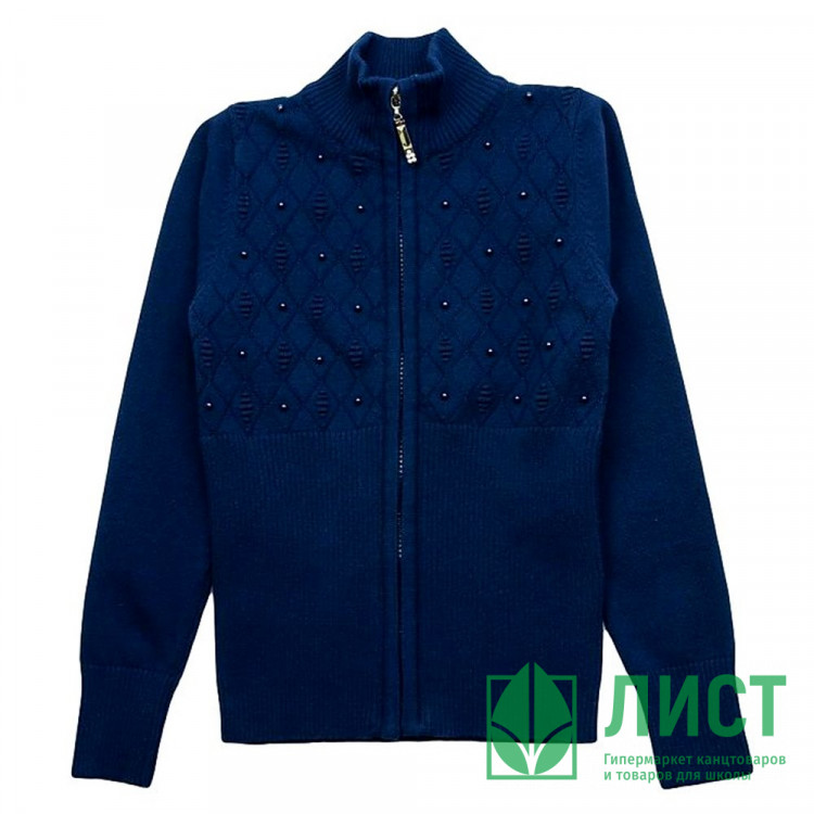 Кардиган для девочки (Malini) артикул 4094 размерный ряд 32/128-40/158 цвет синий