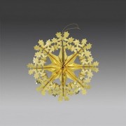 Украшение-подвеска фольга "Снежинка" 40см золотая арт.H161608G